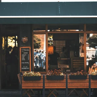 A neighborhood restaurant front